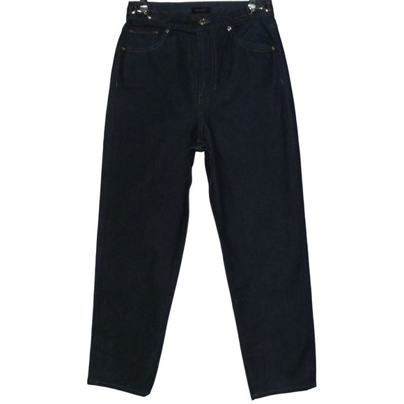 Express Mom Jeans Womens Size 2 x 26"Inseam Crop Super High Rise dark blue wash - Picture 1 of 10